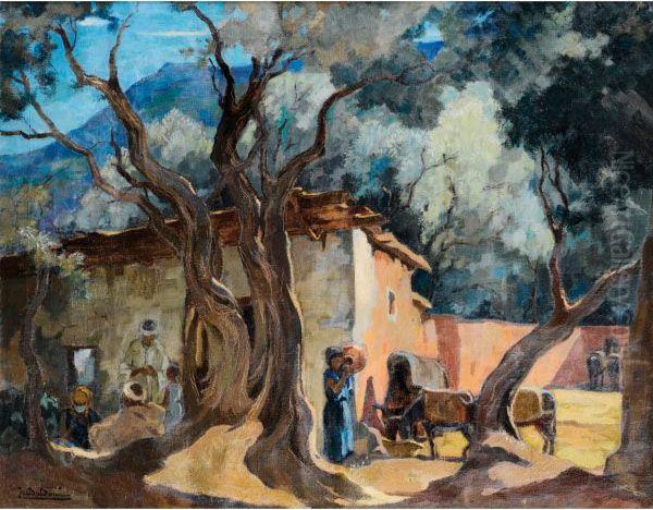 Les Oliviers Oil Painting by Jean Baldoui