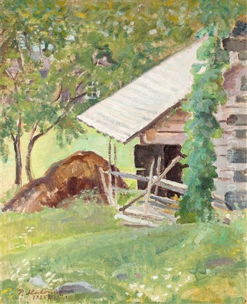 View From A Courtyard Oil Painting by Pekka Halonen