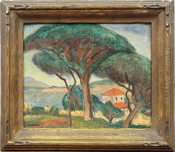 Provencal Landscape Oil Painting by Samuel Halpert