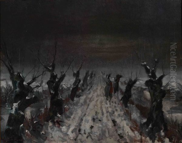 Horizonloos! - Eindeloos! - Troosteloos! Oil Painting by Jacobus Gerardus Hamel