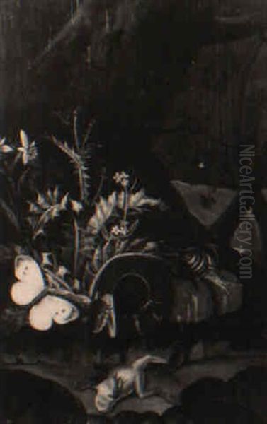 Sousbois-stilleben (pair) Oil Painting by Carl Wilhelm de Hamilton