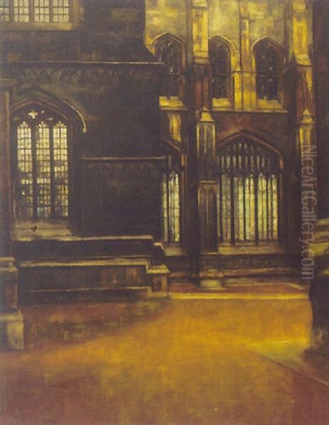 Divinity School Og Bodleyan, Oxford Oil Painting by Svend Hammershoi