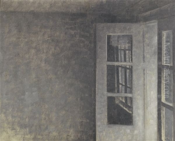 The Balcony Room At Spurveskjul Oil Painting by Vilhelm Hammershoi