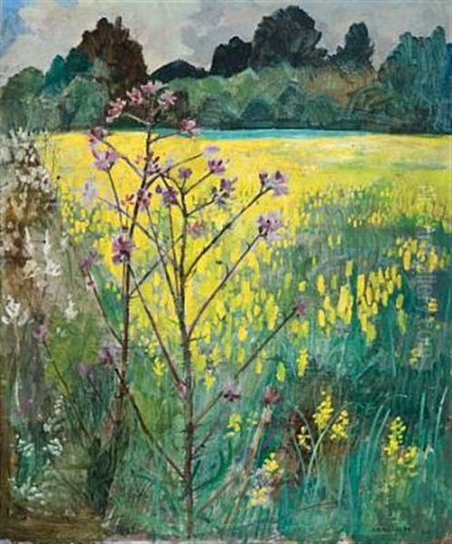 Gult Landskap Oil Painting by Carl Von Hanno