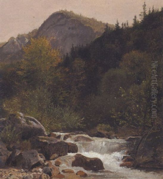 Fra Tyrol Oil Painting by Constantin (Carl Christian Constantin) Hansen
