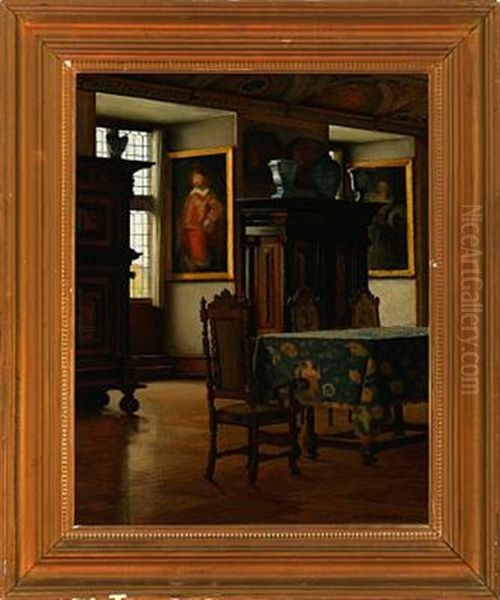 Interior From Frederiksborg Palace Oil Painting by Jacob Hansen