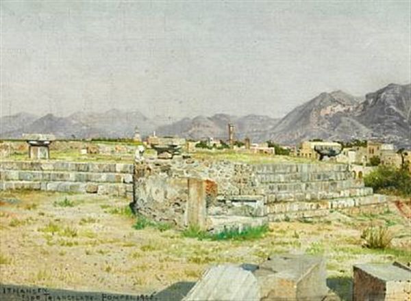 Foro Triangolare, Pompei Oil Painting by Josef Theodor Hansen