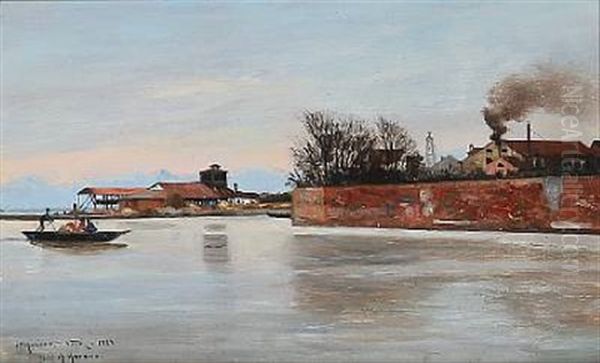Parti Af Murano Oil Painting by Josef Theodor Hansen