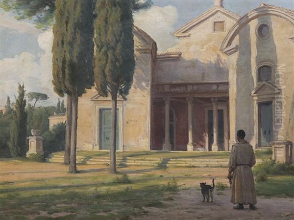 Capella St. Cesilia Oil Painting by Sigvard Marius Hansen