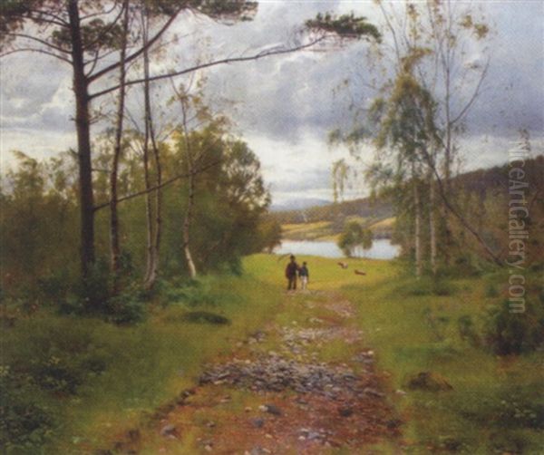 The Woodland Path Oil Painting by Sigvard Marius Hansen