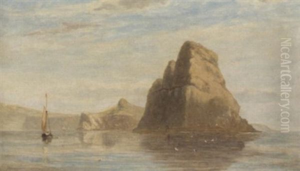 Fishing Off Worms Head Oil Painting by James Harris