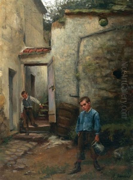 The Way To The Spring, Ecouen Oil Painting by Robert Harris