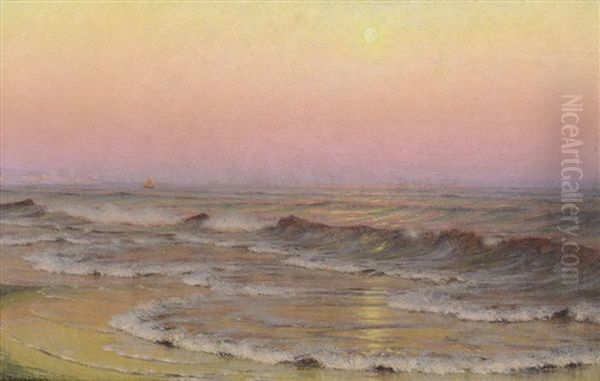 Marina Al Tramonto Oil Painting by Alexander Thomas Harrison