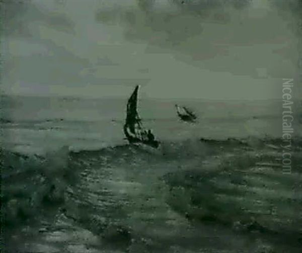 Lost At Sea Oil Painting by Alexander Harrison