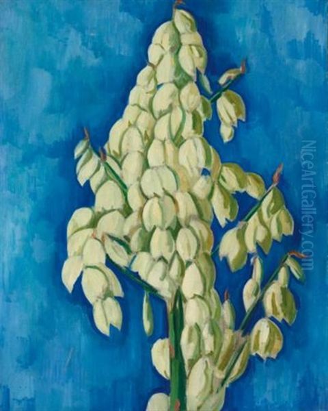 White Yucca Oil Painting by Marsden Hartley