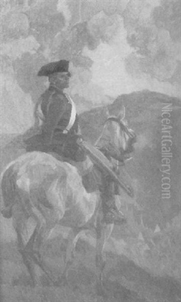 Der Kurierreiter Oil Painting by Robert Von Haug