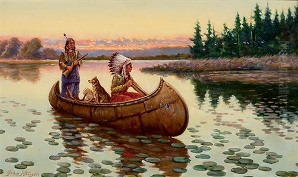Quiet Return From The Hunt Oil Painting by John Hauser