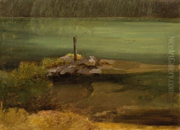 At Obersee Oil Painting by Maximilian Haushofer