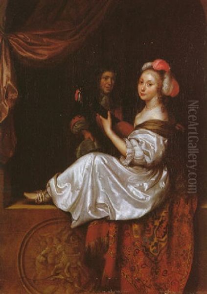 The Duet Oil Painting by Reinier De La Haye