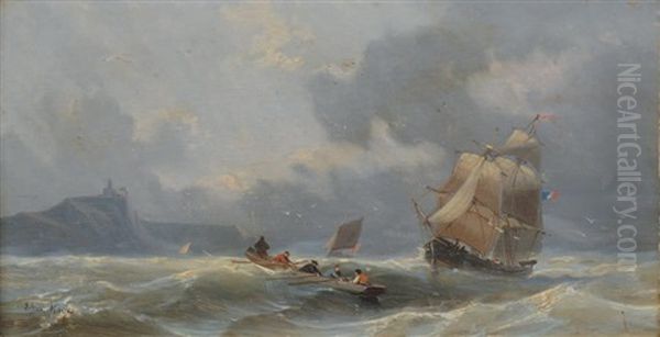 Tempete En Mer Oil Painting by Edwin Hayes