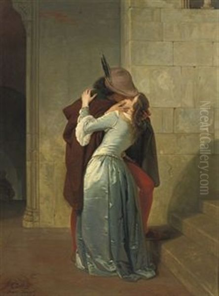 Il Bacio Oil Painting by Francesco Hayez