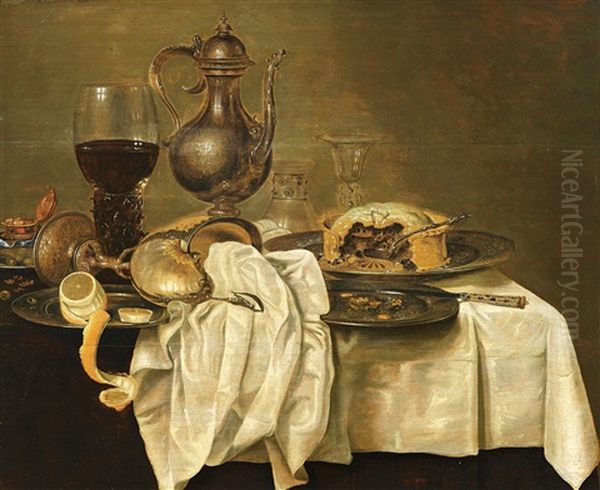 Stillleben Mit Romer Und Pastete Oil Painting by Willem Claesz Heda