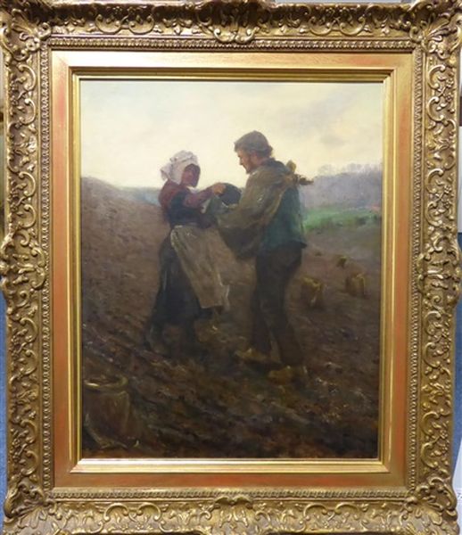 Out In The Fields Oil Painting by Ralph Hedley