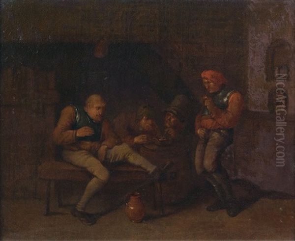 Scene D'auberge Oil Painting by Egbert van Heemskerck the Elder