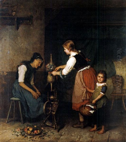 Grossmutters Geburtstag Oil Painting by Minna Heeren