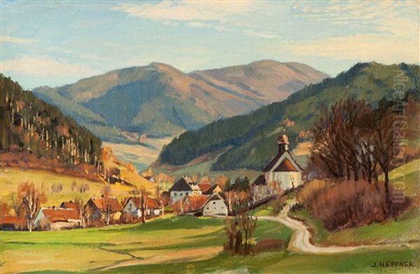 Kappel Im Tal Oil Painting by Julius Heffner