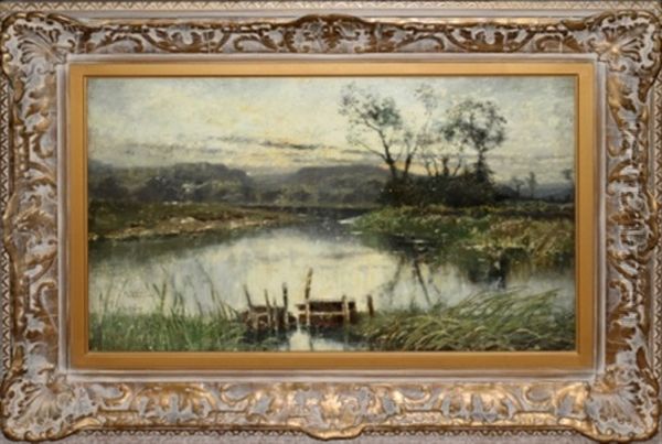 On The Yare Near Norwich Oil Painting by Karl Heffner