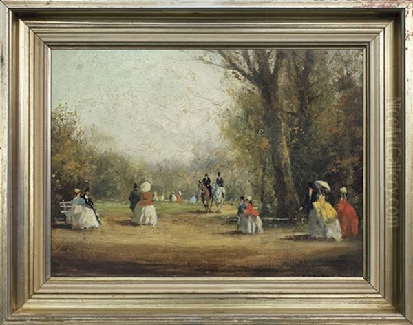 Society In The Park Oil Painting by Walter Heimig