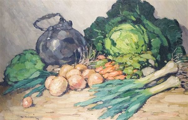 Gemusestilleben Oil Painting by Walter Heimig