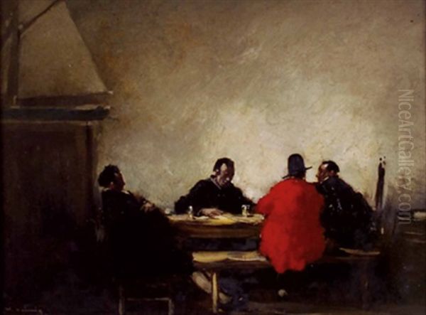 Mannergesprache Oil Painting by Walter Heimig