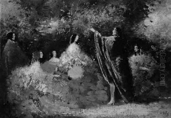 Gesellschaft Im Park Oil Painting by Walter Heimig