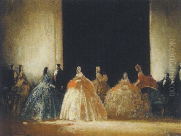 Ballszene Oil Painting by Walter Heimig