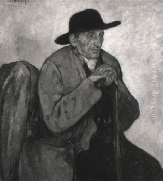 Portrait Eines Alten Mannes Oil Painting by Walter Heimig