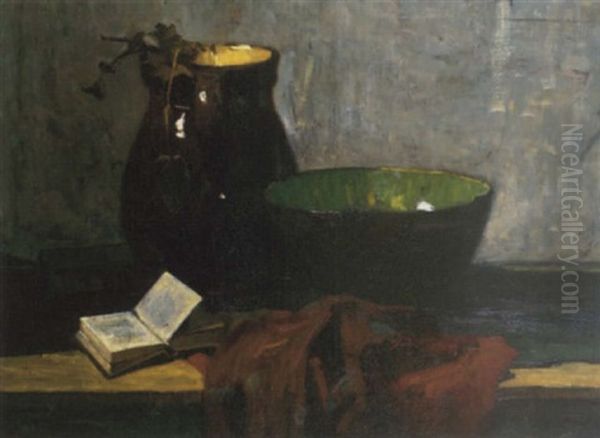 Stilleben Mit Henkelkrug Und Schale Oil Painting by Marie Vielander Hein