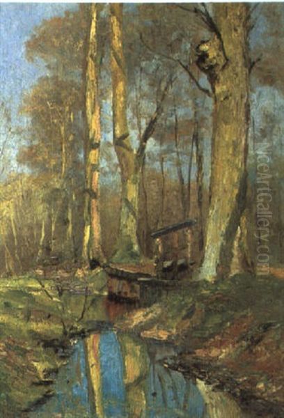Kleines Wehr (grunewald?) Oil Painting by Robert Heinrich