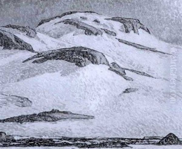 Winter In Den Bergen Oil Painting by Alfred Hermann Helberger