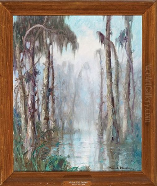 Fog In The Swamp Oil Painting by Knute Heldner