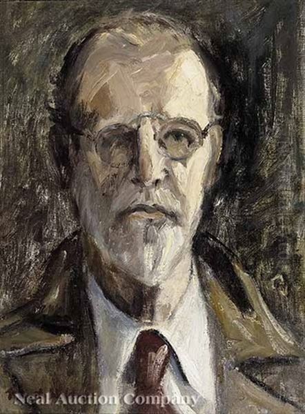 Self Portrait Oil Painting by Knute Heldner