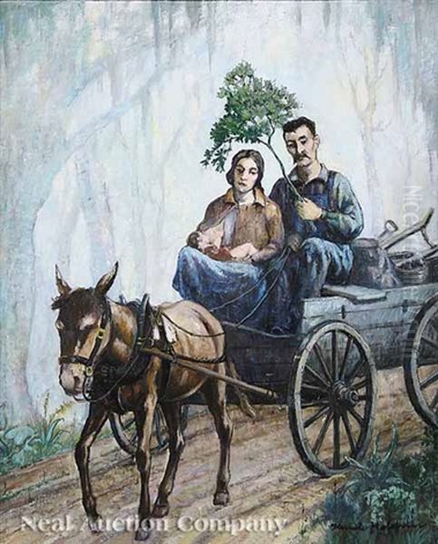Sharecroppers Oil Painting by Knute Heldner