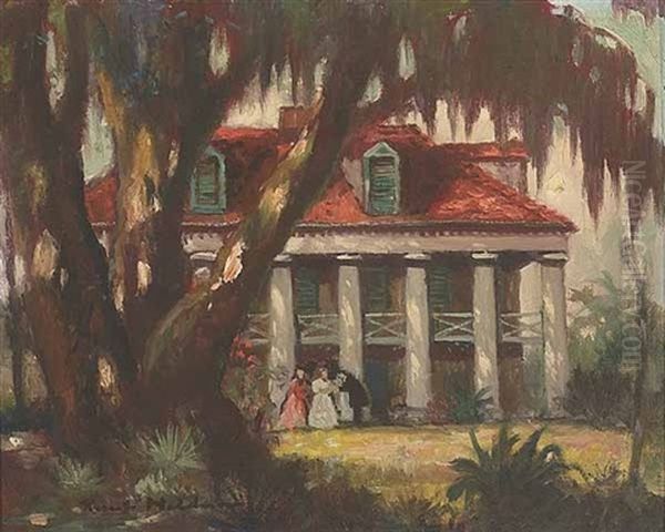 Plantation Of The Three Oaks Oil Painting by Knute Heldner