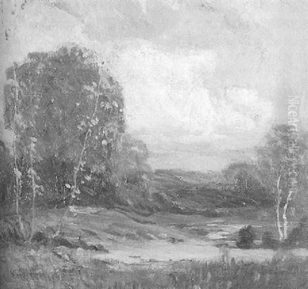 Country Landscape Oil Painting by Knute Heldner