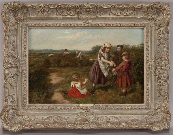 Berry Pickers Oil Painting by William Hemsley