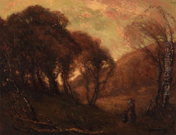 Top Of The Coullee [sic Oil Painting by James Henderson
