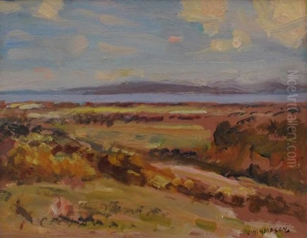 Hills & River Oil Painting by Henderson, James