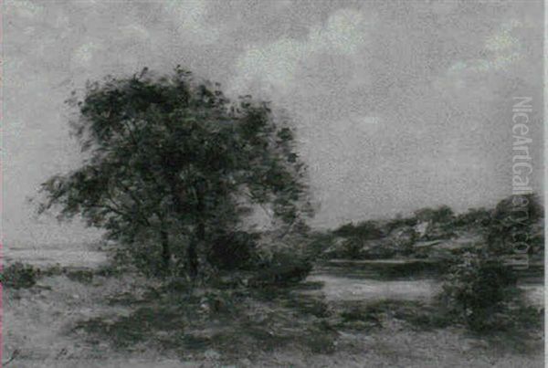 By The Riverside Oil Painting by John Henderson