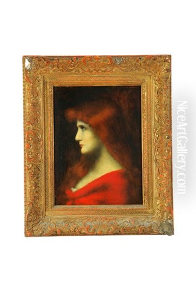 Portrait Of Alexa Wilding Oil Painting by Jean Jacques Henner